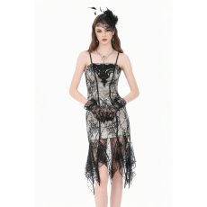 画像7: Two-Tone Lace Patchwork Dress / 灰薔薇の残影 / ワンピース【DARK IN LOVE】 (7)
