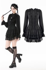 画像1: Lolita Dark Gothic Low-Waist Dres / ワンピース【DARK IN LOVE】 (1)