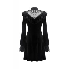画像3: Gothic Lolita Lace V Neck Velvet Dress  / ワンピース【DARK IN LOVE】 (3)
