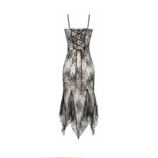 画像3: Two-Tone Lace Patchwork Dress / 灰薔薇の残影 / ワンピース【DARK IN LOVE】 (3)