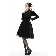画像8: Gothic Doll Puff Sleeves Velvet Dress / ワンピース【DARK IN LOVE】 (8)