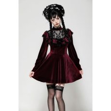画像8: Dark Red Velvet Gothic Doll Dress / ワンピース【DARK IN LOVE】 (8)