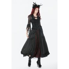 画像6: Gothic Crimson-Shadow Lace Maxi Skirt / スカート【DARK IN LOVE】 (6)