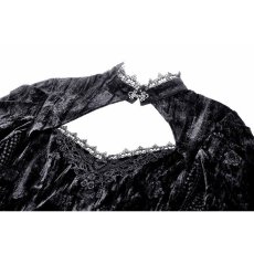 画像9: Dark rose embossed velvet lace sleeves top / トップス【DARK IN LOVE】 (9)