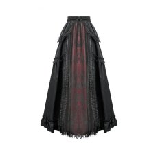 画像2: Gothic Crimson-Shadow Lace Maxi Skirt / スカート【DARK IN LOVE】 (2)