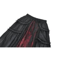 画像9: Gothic Crimson-Shadow Lace Maxi Skirt / スカート【DARK IN LOVE】 (9)