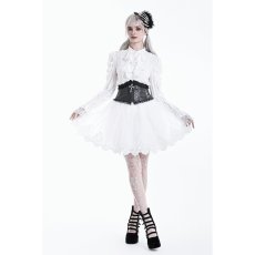 画像4: White Feather Poem - Balletcore Layered Mini Skirt / スカート【DARK IN LOVE】 (4)
