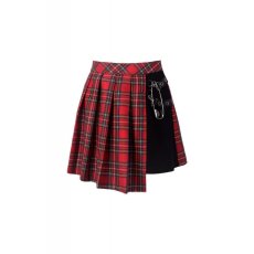 画像2: Grid irregular hem skirt / RED / スカート【DARK IN LOVE】 (2)