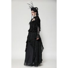 画像7: Dark rose embossed velvet lace sleeves top / トップス【DARK IN LOVE】 (7)