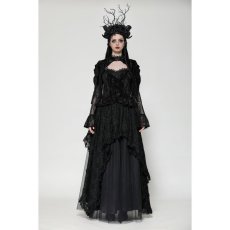 画像6: Dark rose embossed velvet lace sleeves top / トップス【DARK IN LOVE】 (6)