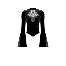 画像2: Gothic Velvet Mock-Neck Top / トップス【DARK IN LOVE】 (2)