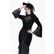 画像4: Gothic Velvet Mock-Neck Top / トップス【DARK IN LOVE】 (4)