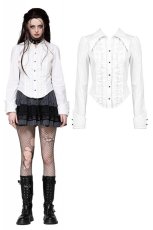 画像1: Gothic Demon Shirt / White / シャツ【DARK IN LOVE】 (1)