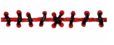 画像6: 縫い痕ブレスレット / Red×Black (6)