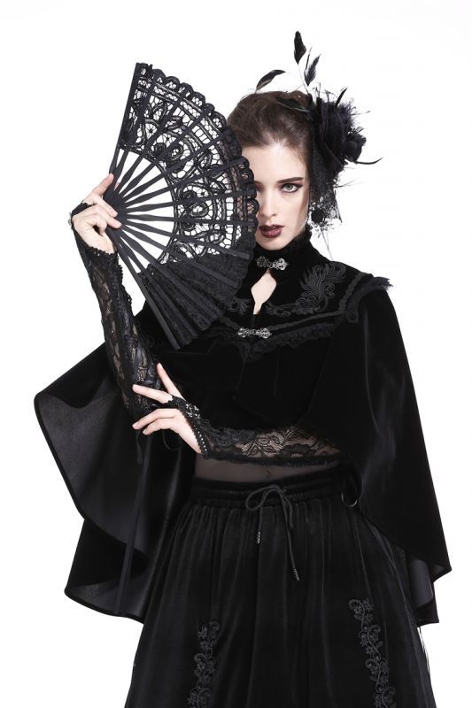Gothic black / 扇子【DARK IN LOVE】 | Spider Rock Web Gothic black / 扇子【DARK IN LOVE】 | Spider Rock Web
