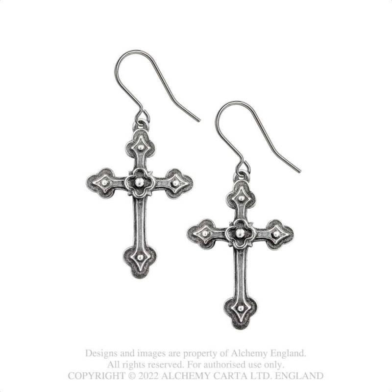 Gothic Devotion Crosses/ピアス【Alchemy Gothic】 | Spider