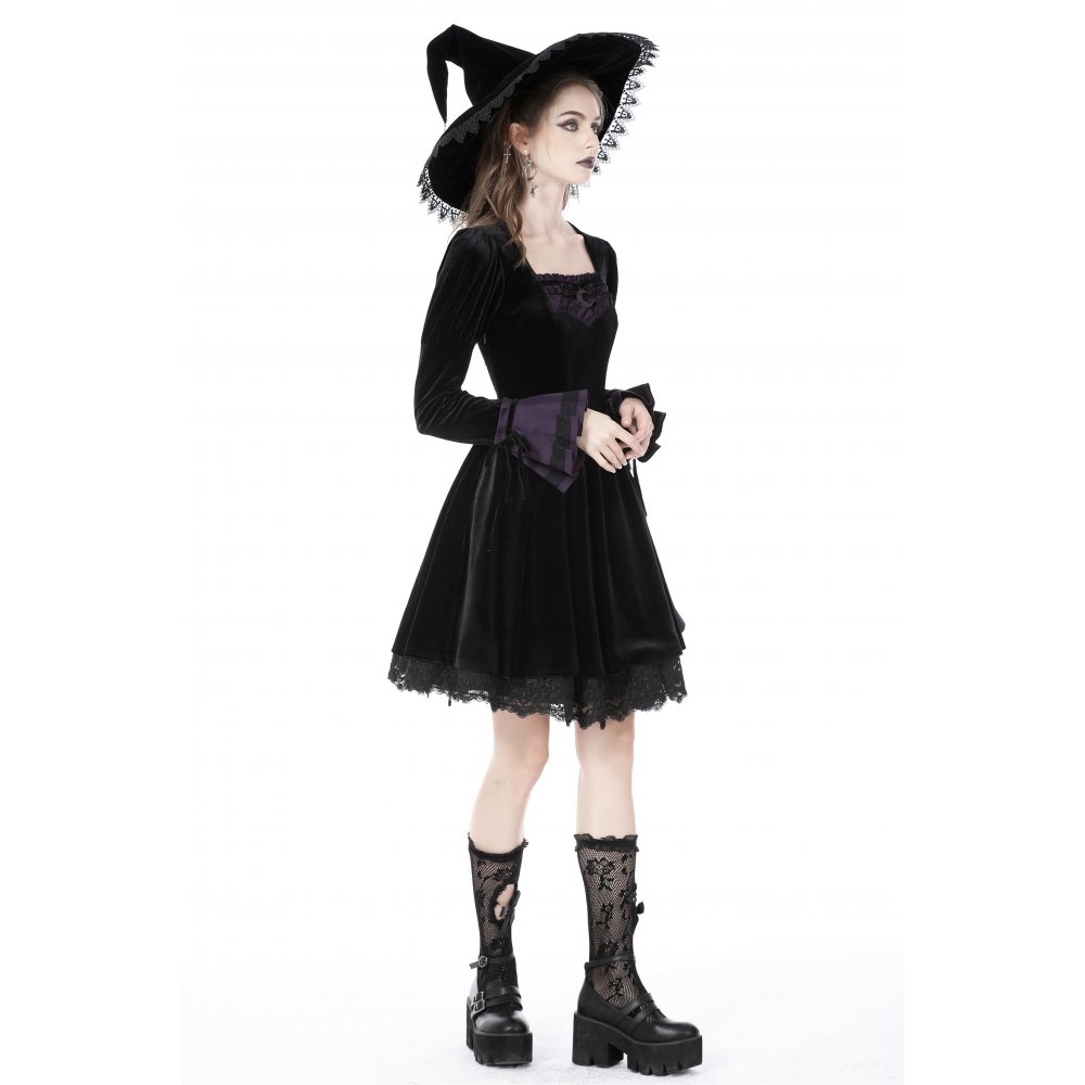 Walpurgis Night purple splicing dress / ワンピース【DARK IN LOVE  