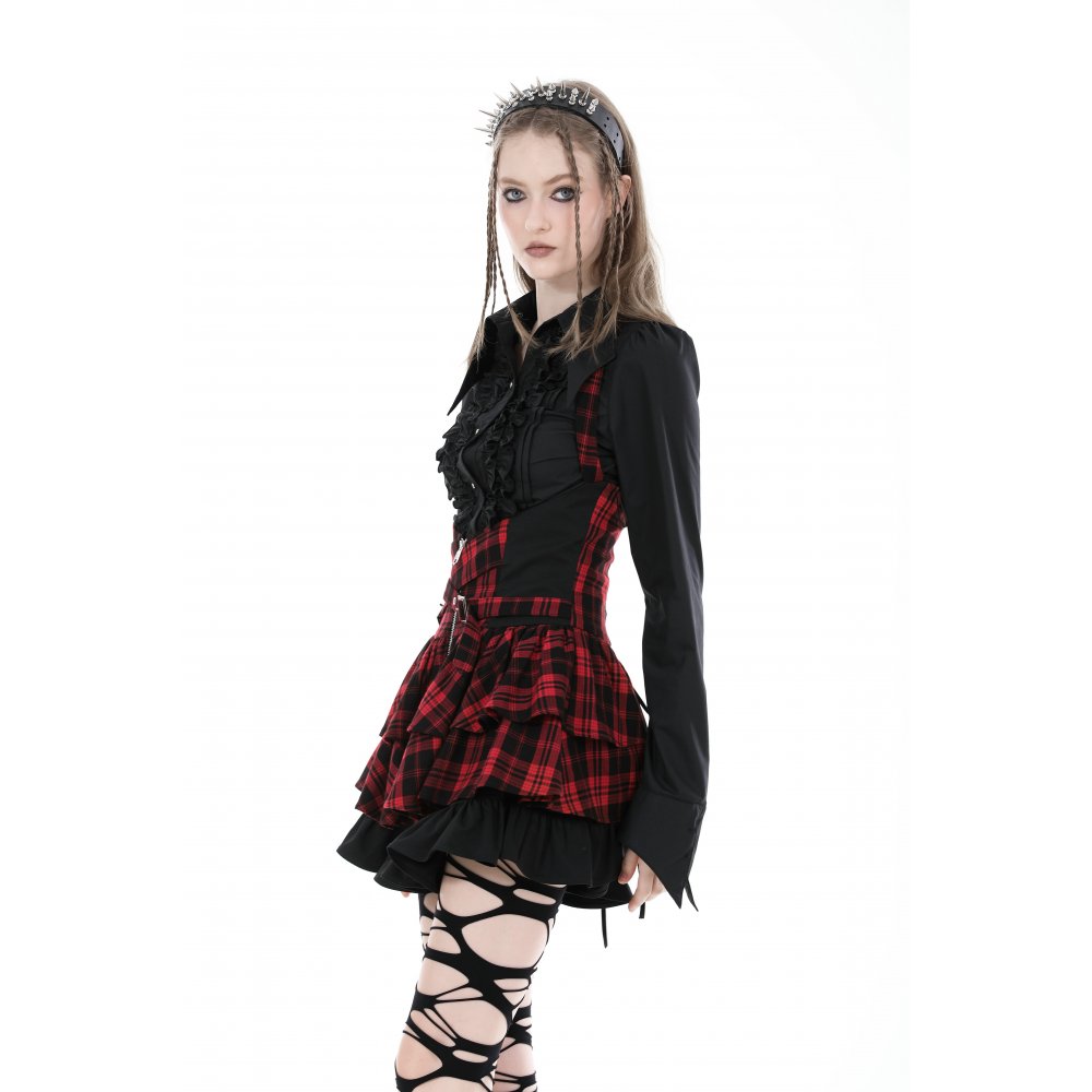 Gothic black ruffle blouse / BLACK / トップス【DARK IN LOVE