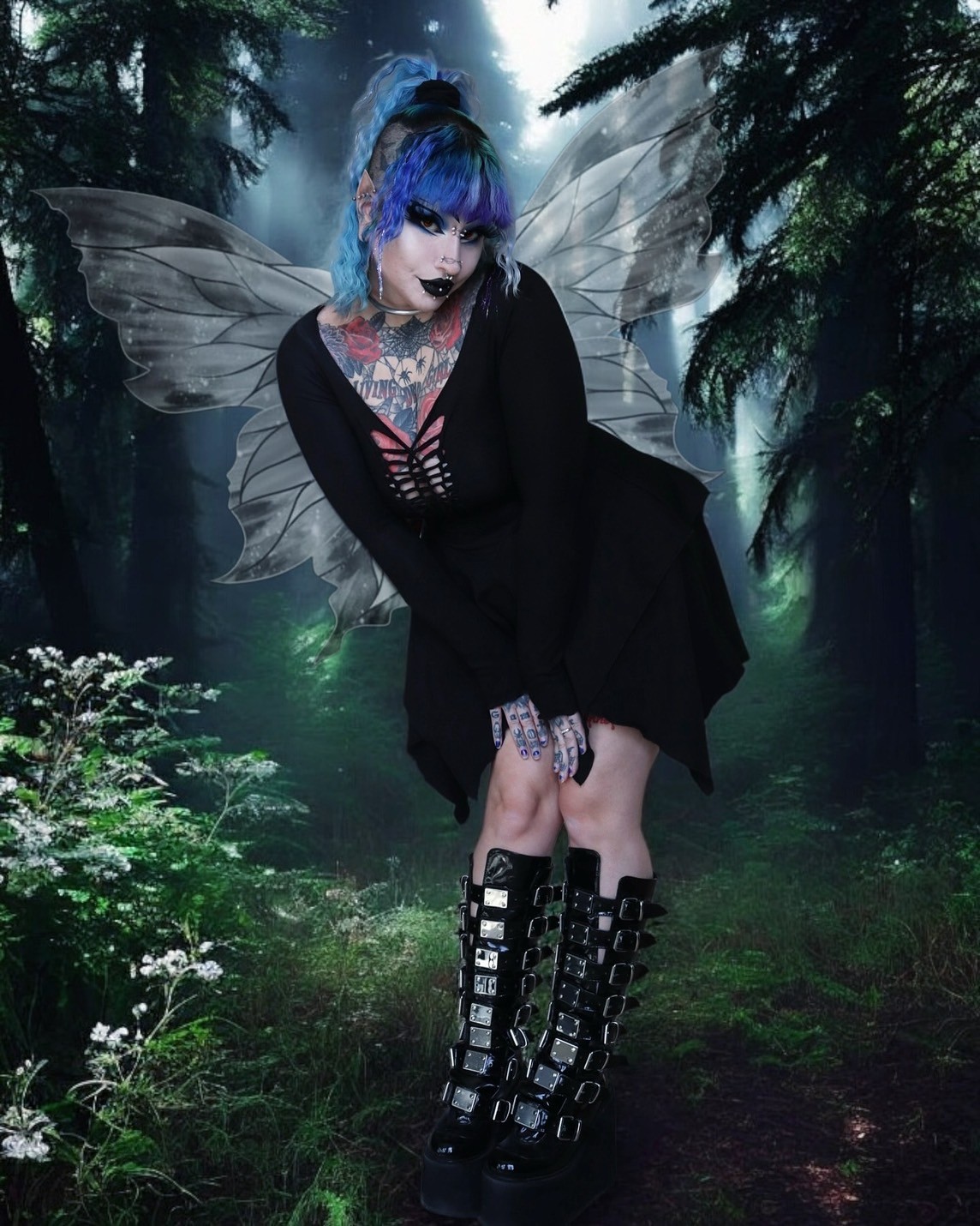 取り寄せ]SWING-815 / バックル厚底ブーツ【DEMONIA】 | Spider