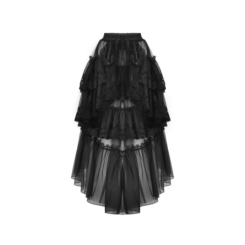 Punk layered frilly high low skirt / スカート【DARK IN LOVE