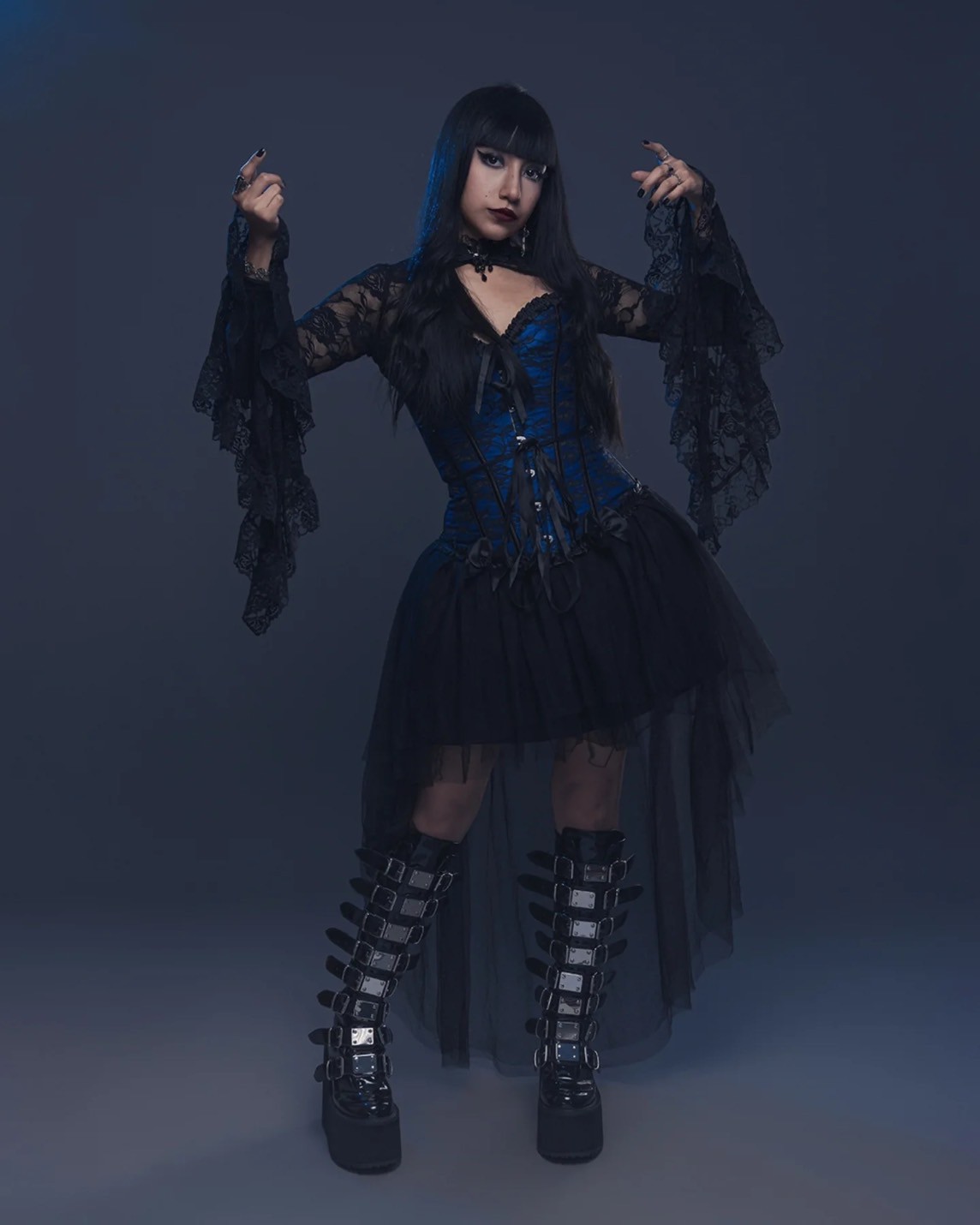 すぐったレディース福袋 取り寄せ]SWING-815 / Spider | バックル厚底ブーツ【DEMONIA】 美容液