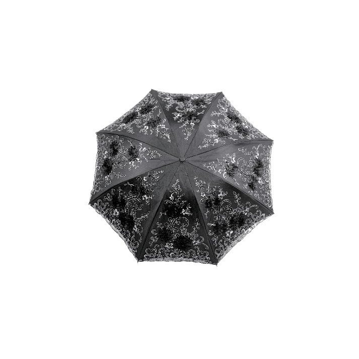 画像3: Lolita Elegant Embroidered Double-Layer Parasol / 折りたたみ傘【DARK IN LOVE】 (3)