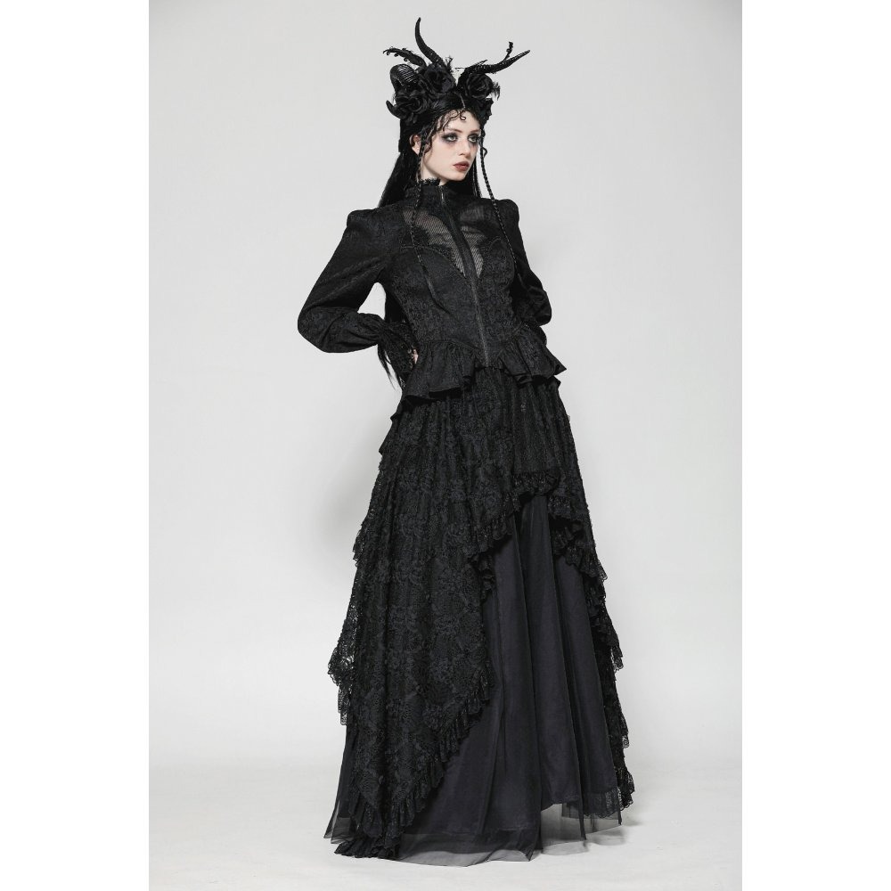 画像7: Gothic sexy see-through high low lace top / トップス【DARK IN LOVE】 (7)