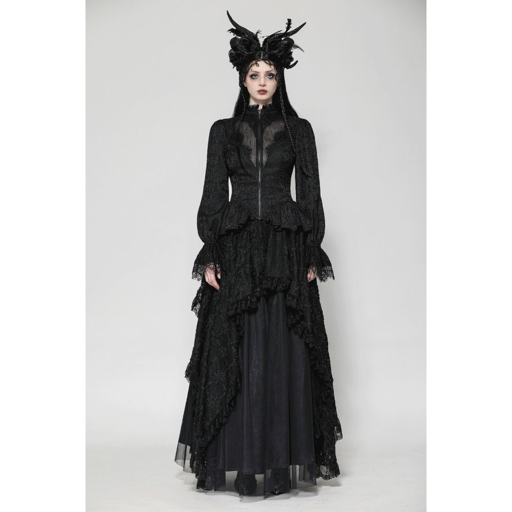画像6: Gothic sexy see-through high low lace top / トップス【DARK IN LOVE】 (6)