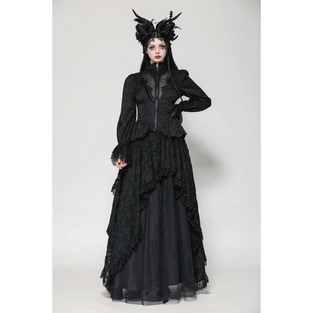 画像5: Gothic sexy see-through high low lace top / トップス【DARK IN LOVE】 (5)