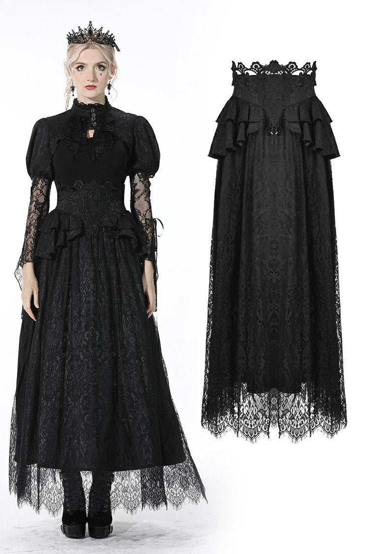 画像1: Gothic luxe court jacquard-lace skirt  / スカート【DARK IN LOVE】 (1)