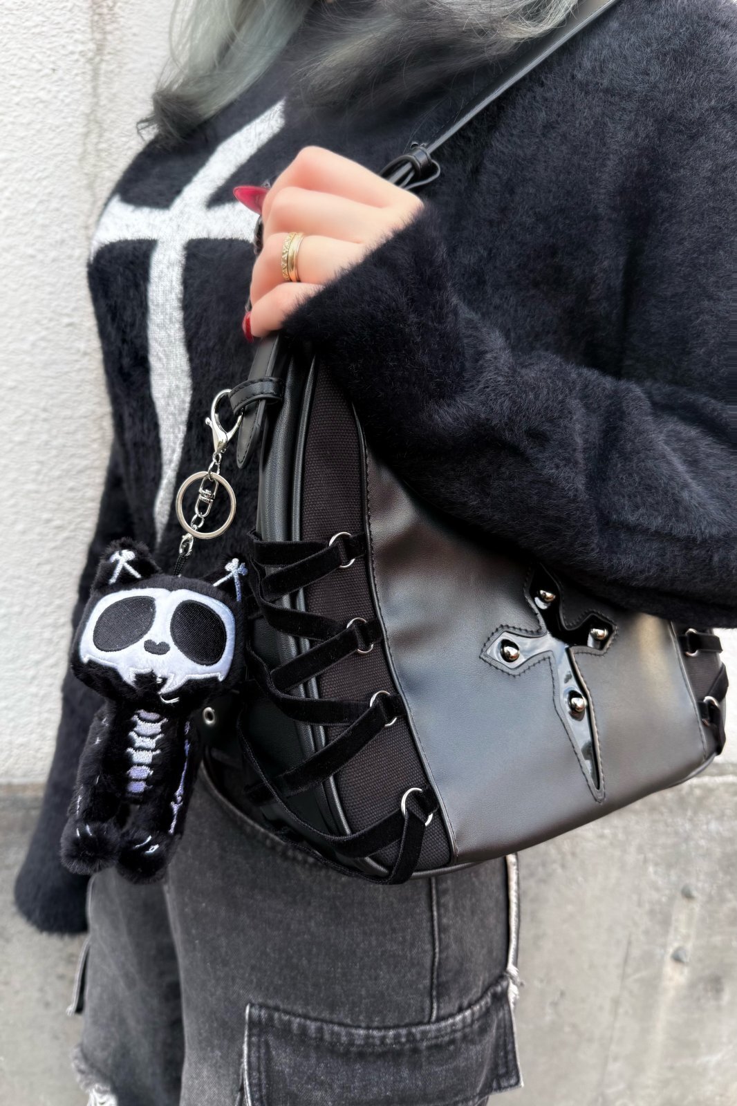 Skelekitty Plush Keychain / ぬいぐるみキーホルダー【VampireFreaks