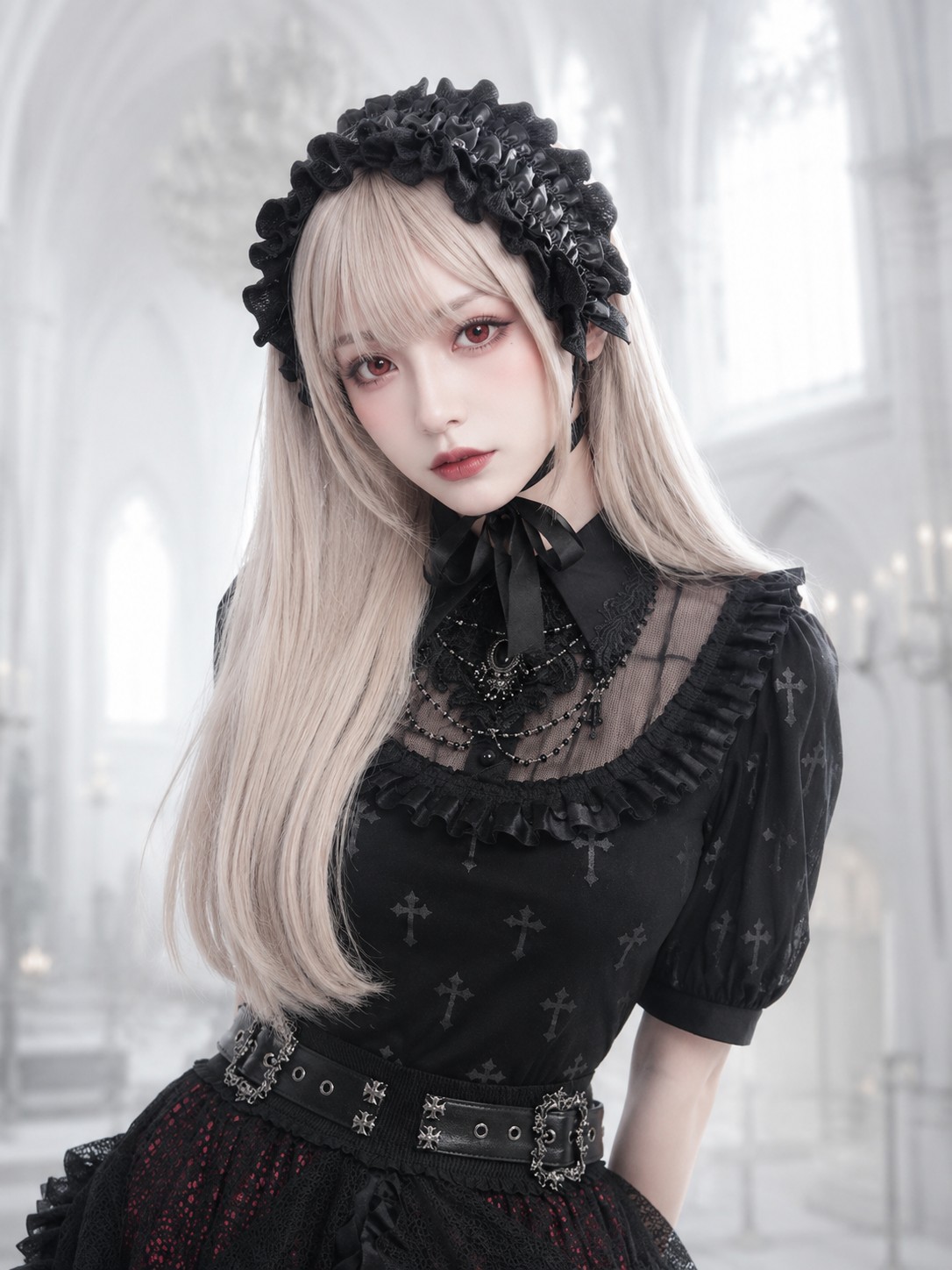 Gothic Lolita Bonnet / ヘッドドレス【Devil Fashion】 | Spider Rock Web