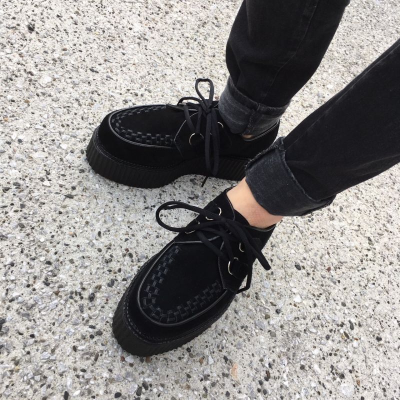 CREEPER-402S Black Suede