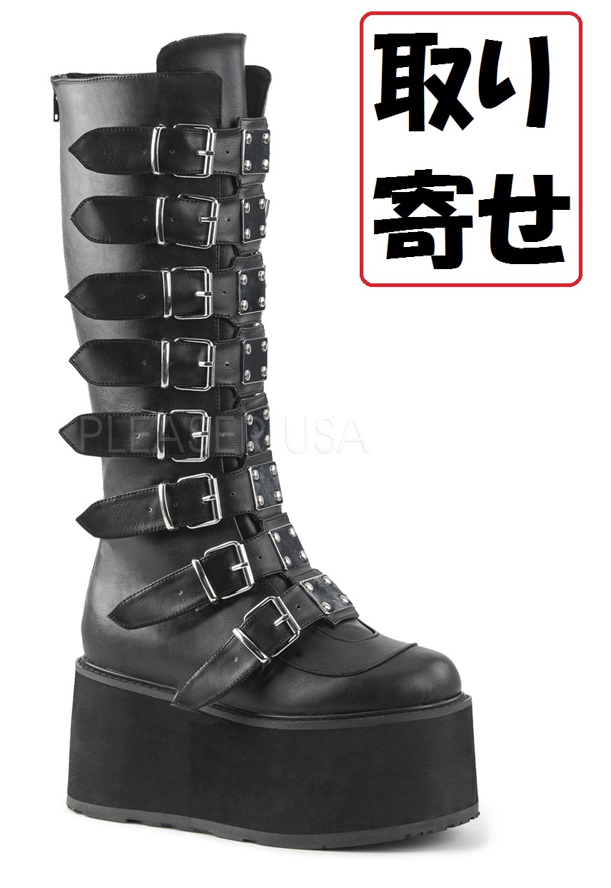 取り寄せ]DAMNED-318 / Black / 厚底ブーツ【DEMONIA】 | Spider Rock Web