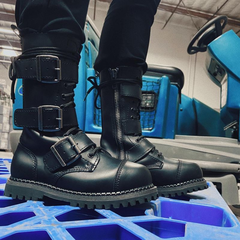 取り寄せ]MENS/RIOT-12BK/厚底ブーツ 