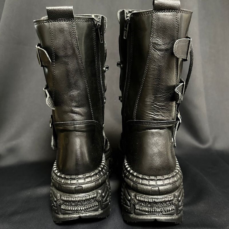 激レア】NEW ROCK レザーブ ーツ ヒール5.5cm!!!-eastgate.mk